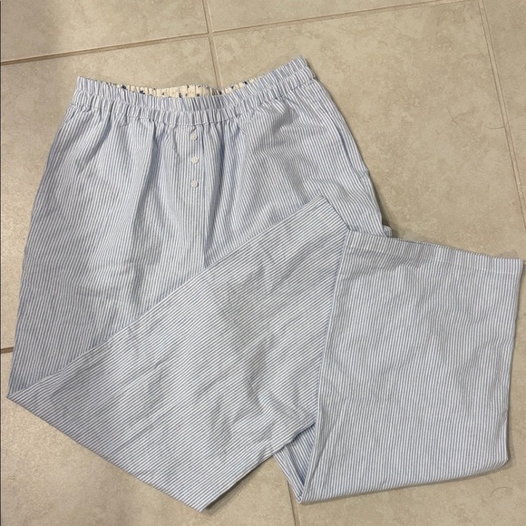 Altar'd State Blue and White Striped Lounge Pants - Picture 1 of 4